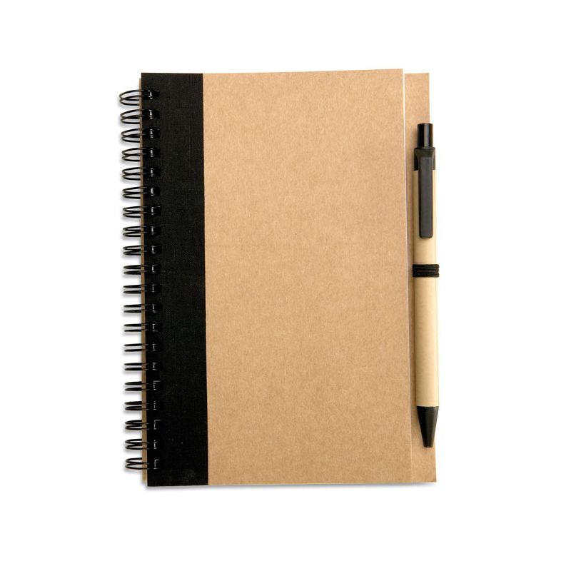 Recycled pen and notepad