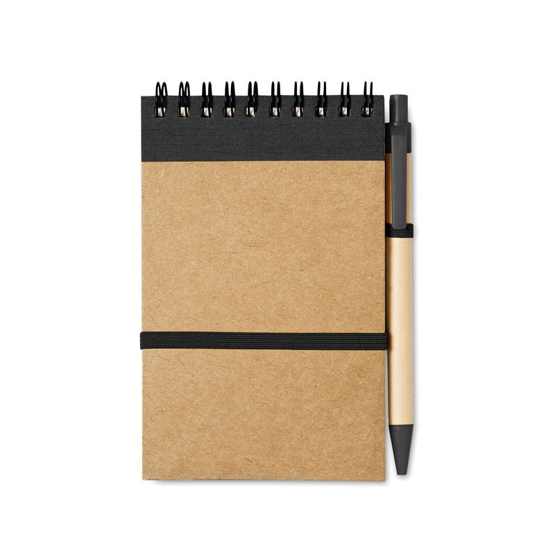 Recycled pen and notepad