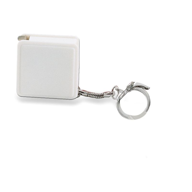 Keyring with measuring tape