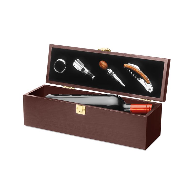 Wine box with accessories
