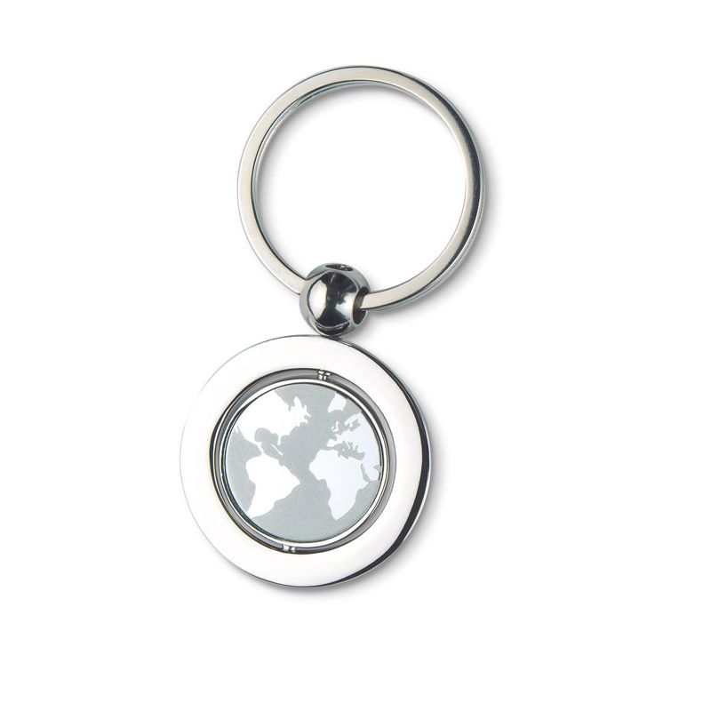 Metal Globe Keyring
