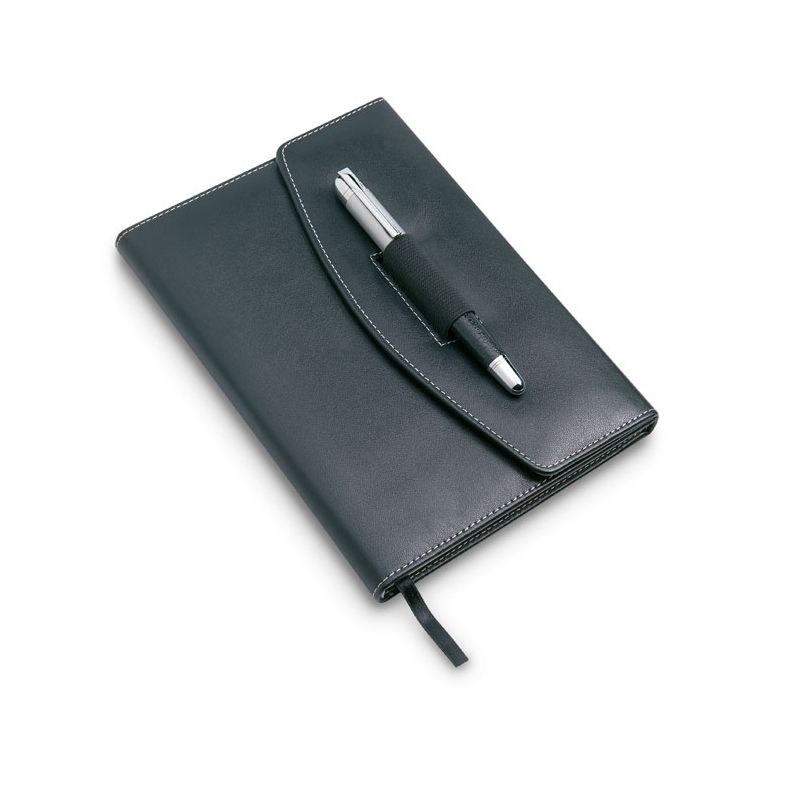 Document holder with ballpoint pen