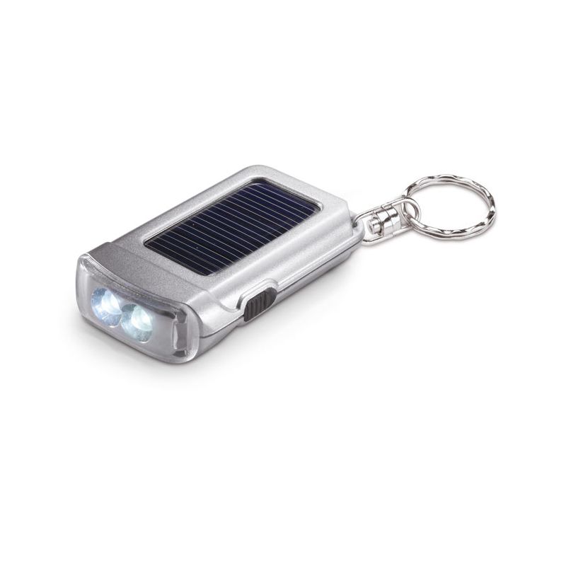 Keyring with solar torch