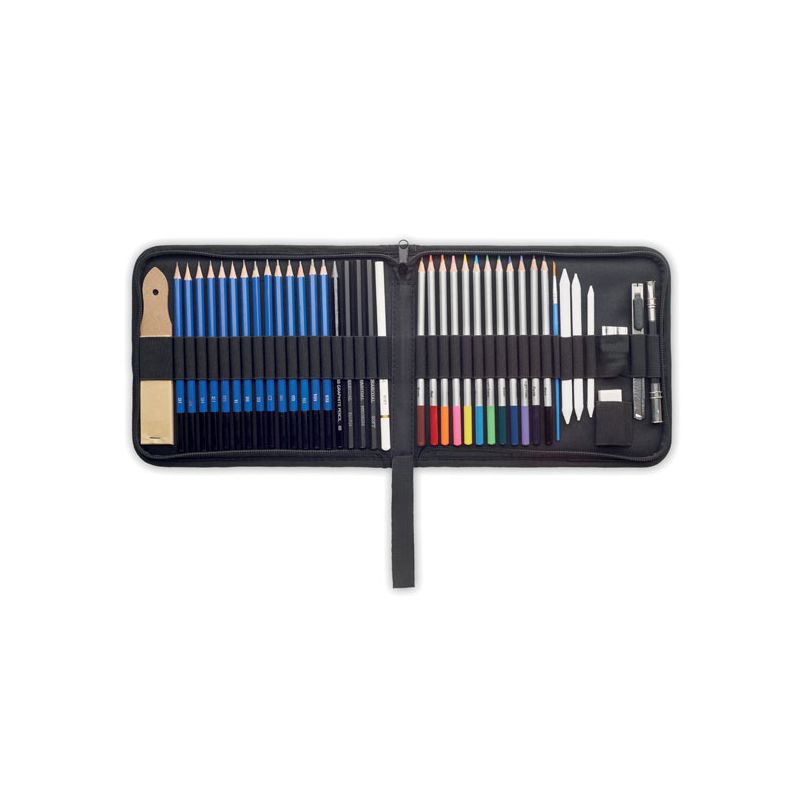 40-piece art set in a case