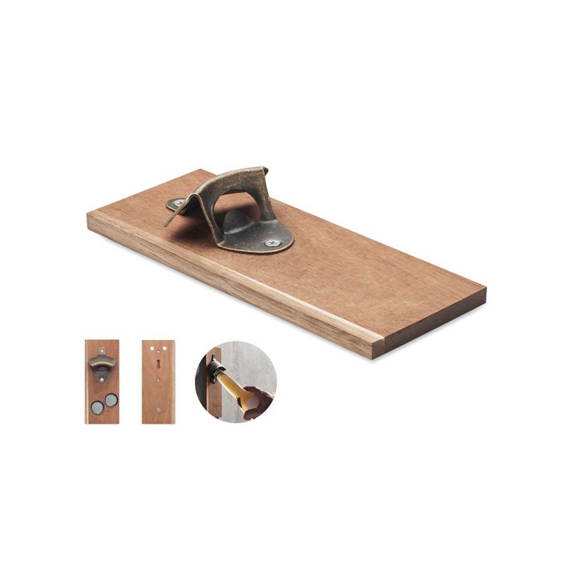 Wall-mounted bottle opener