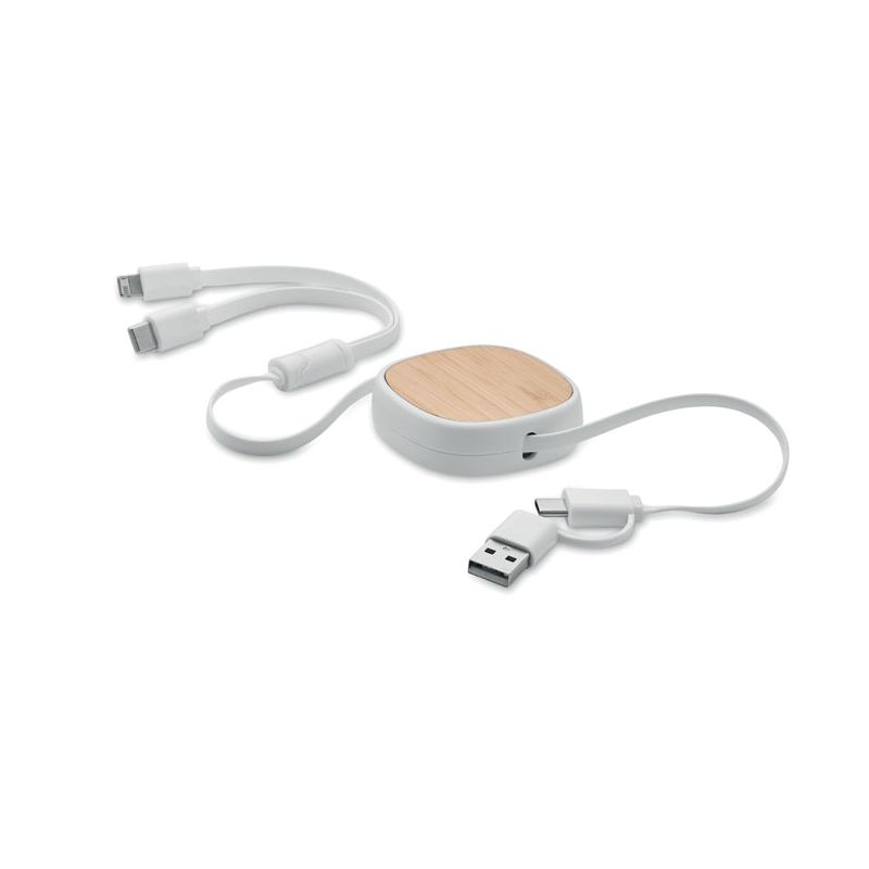 Retractable USB charging cable
