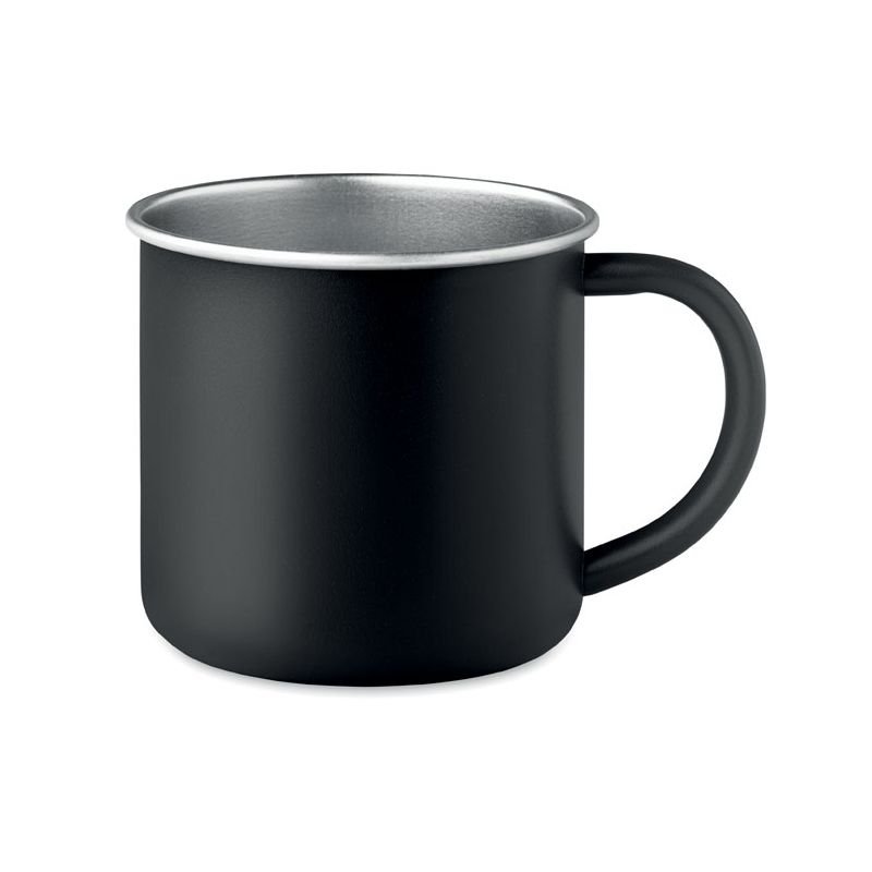Recycled stainless steel mug