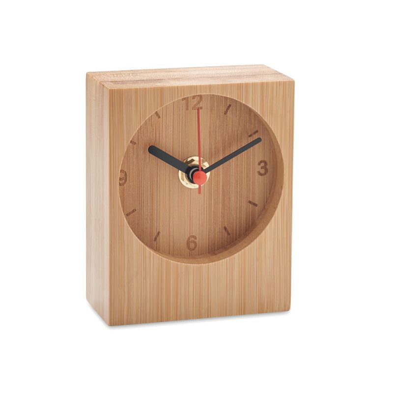 Bamboo desk clock