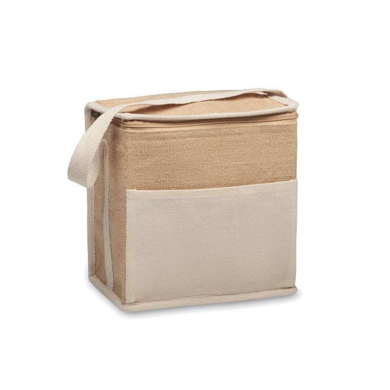 3L Jute and Canvas Cool Bag