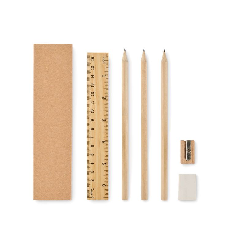 Set of box writing