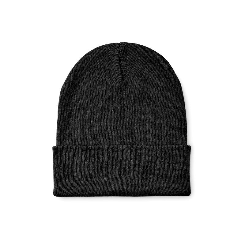 Knitted beanie with cuff