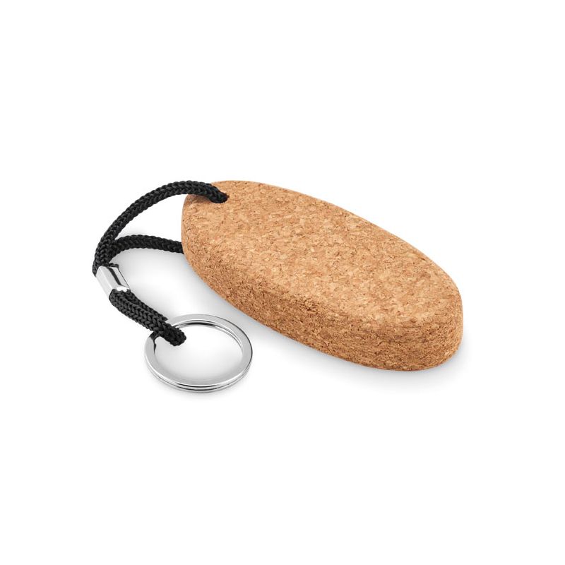 Floating cork keyring