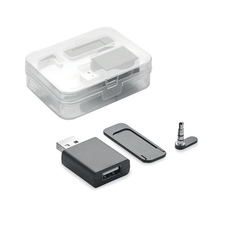 Audio, data and webcam block