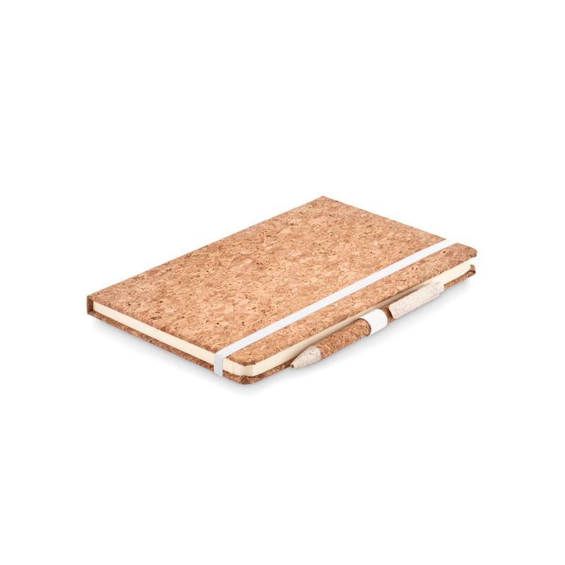 A5 pad and cork pen set