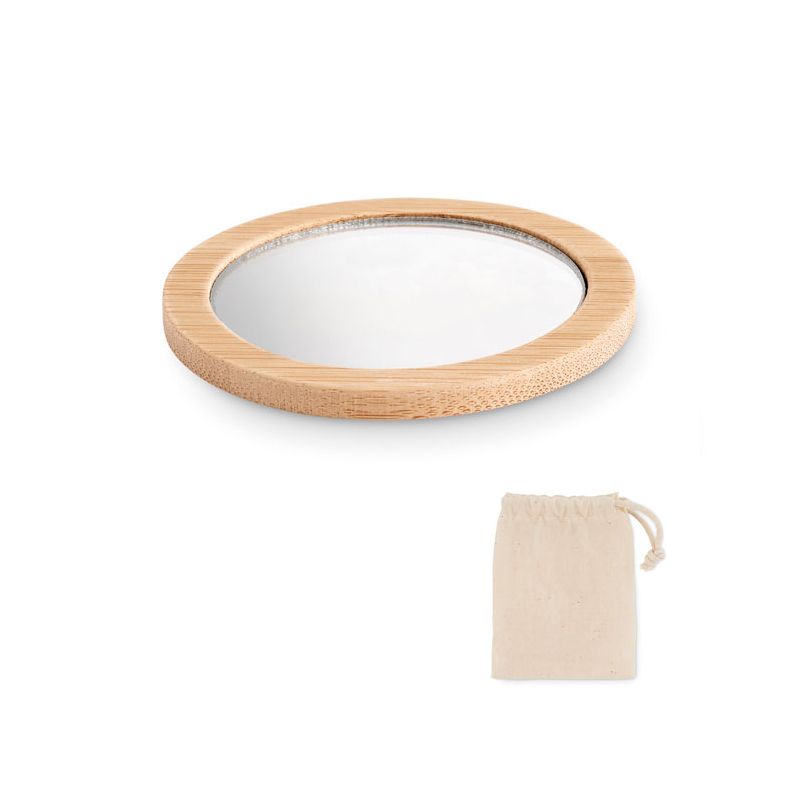 Bamboo makeup mirror