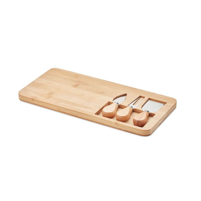 Bamboo cheese board set