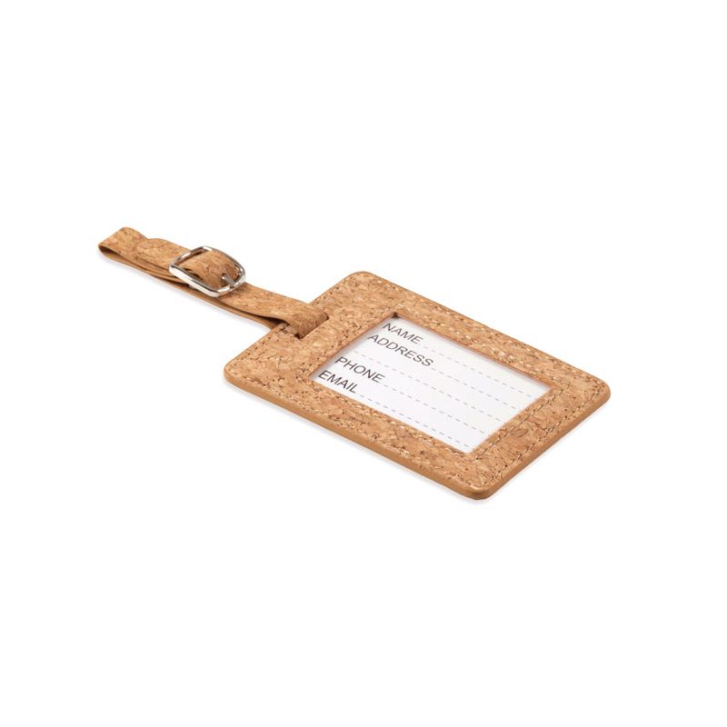 Cork luggage tag
