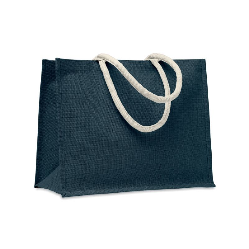 Jute bag with cotton handle