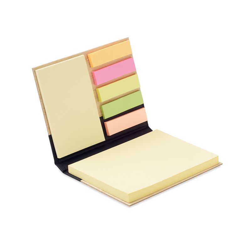 Set of bamboo layer sticky notes