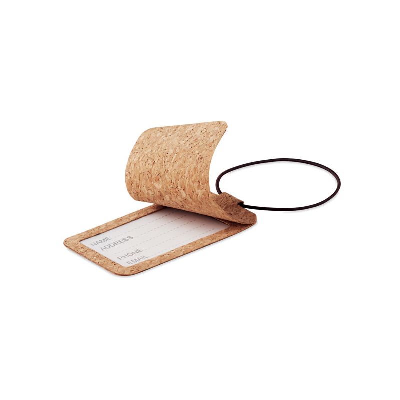 Cork luggage tag