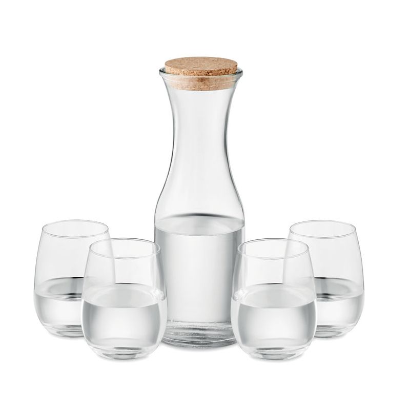 Glass drinkware set