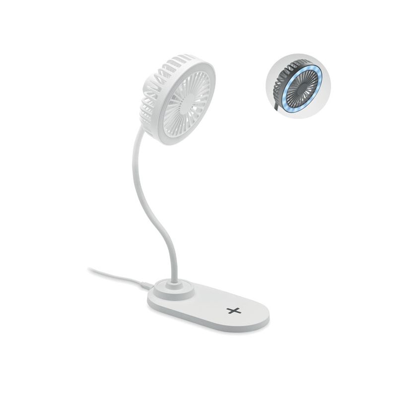 Fan charger with light