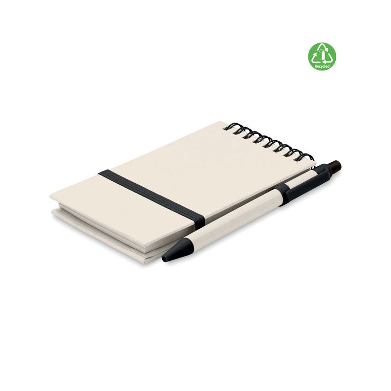 Set of recycled A6 spiral notebooks