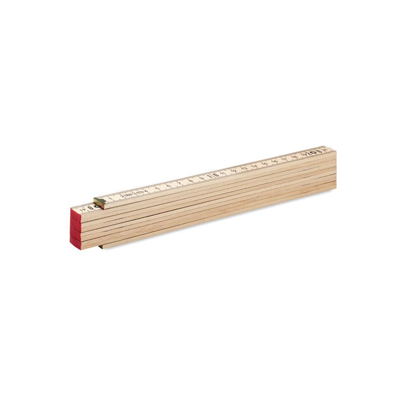 Wooden carpenter's ruler 2 metres