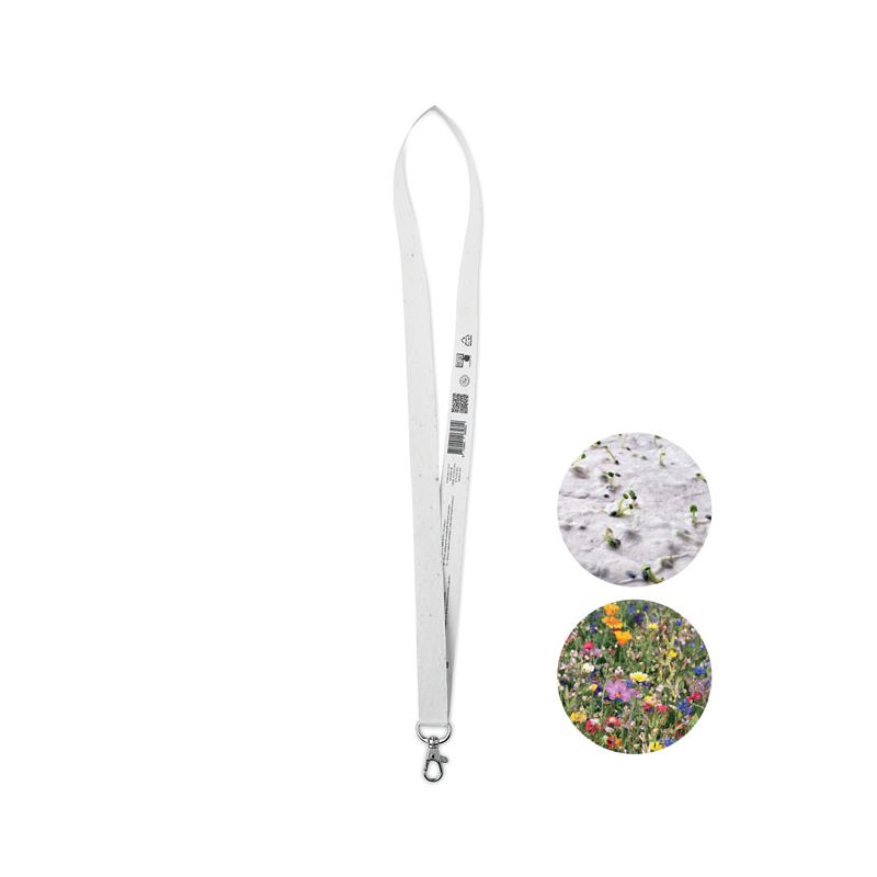 Seed paper lanyard
