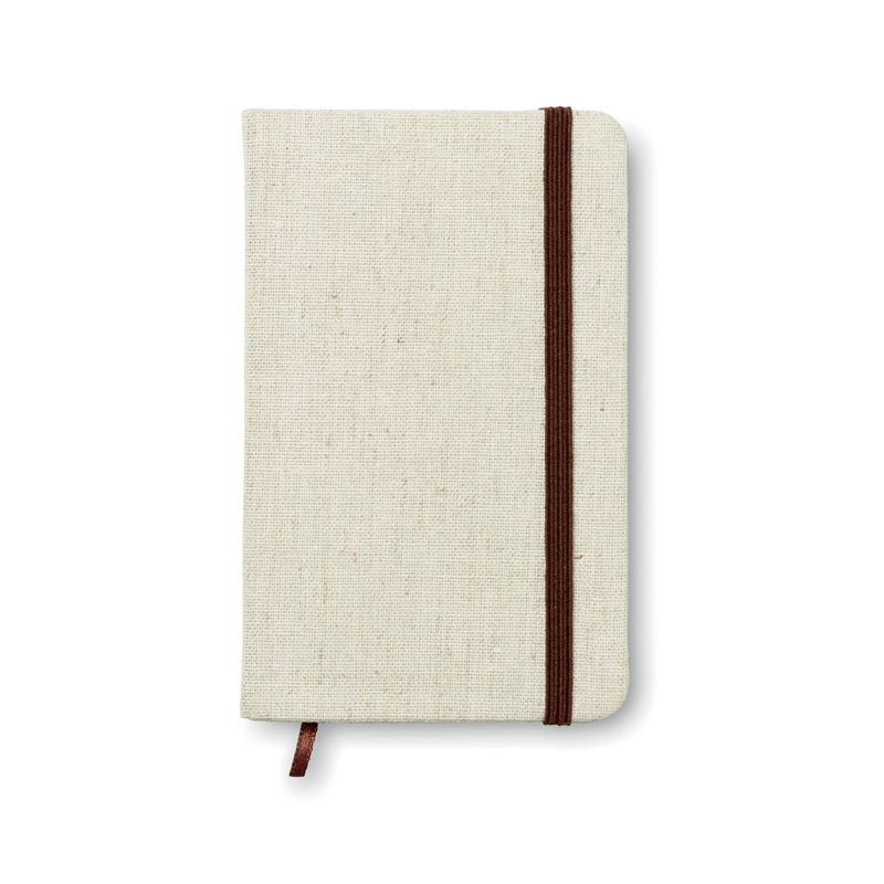 A6 notepad with canvas cover