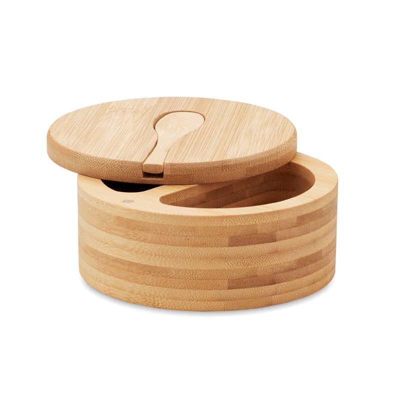 Bamboo salt and pepper box