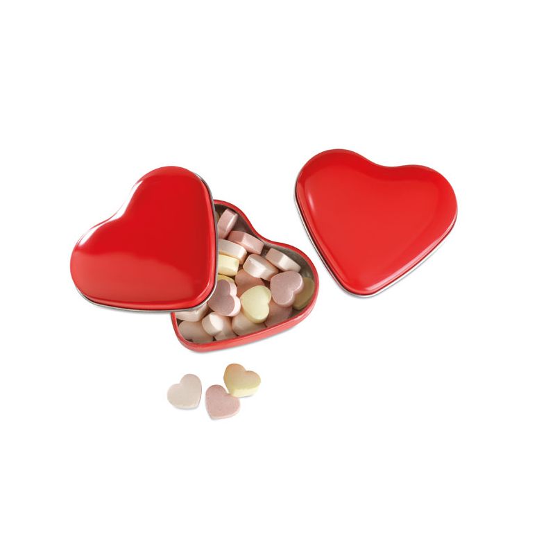 Heart-shaped box of sweets