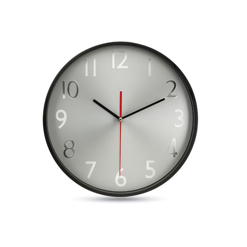 Silver dial wall clock