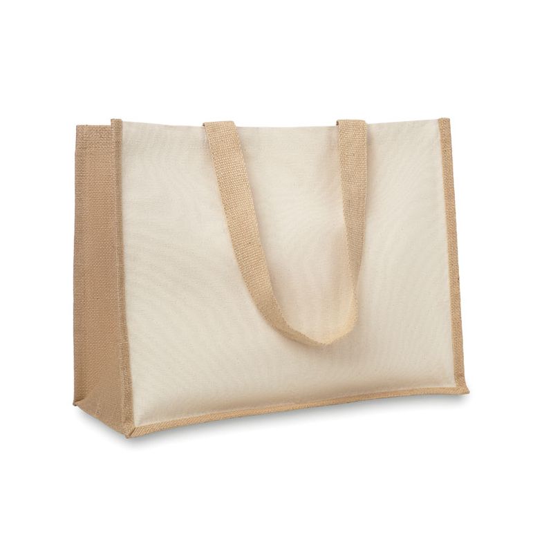 Fabric and jute shopping bags