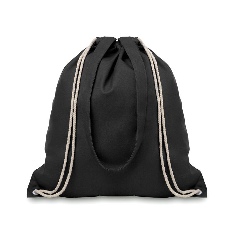 Canvas shopping bag with long handles