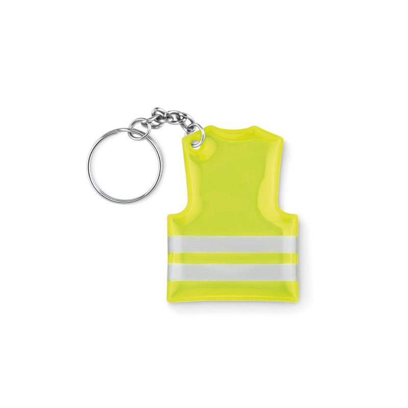 Reflective lab coat keyring