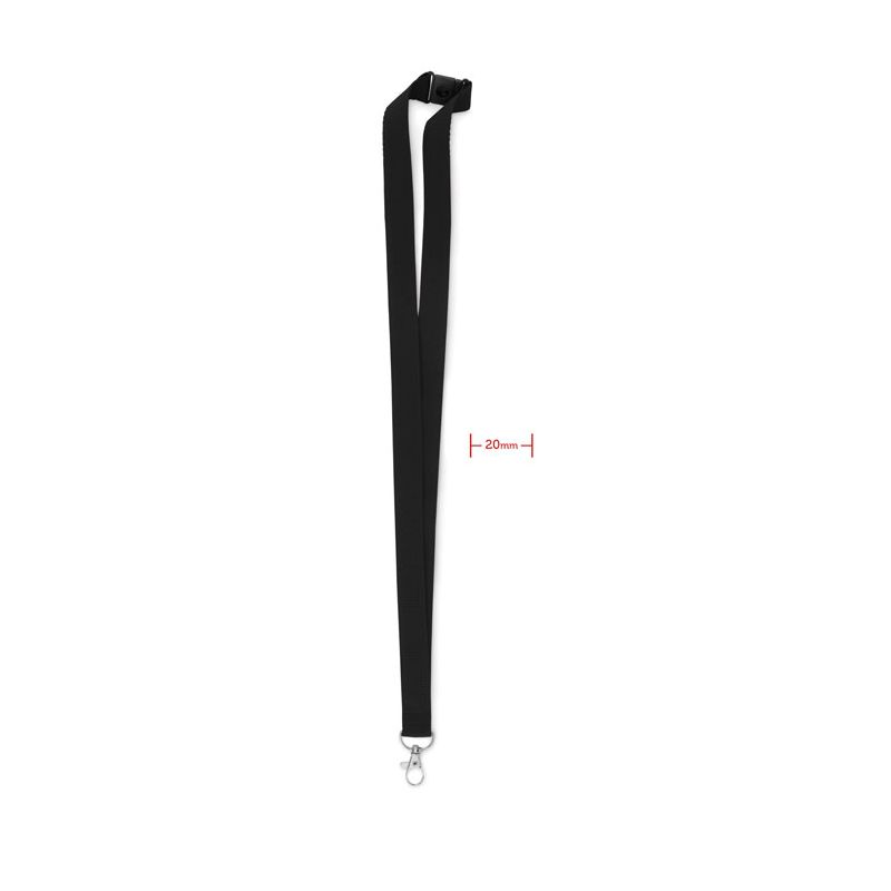 Lanyard with hook and buckle 20 mm