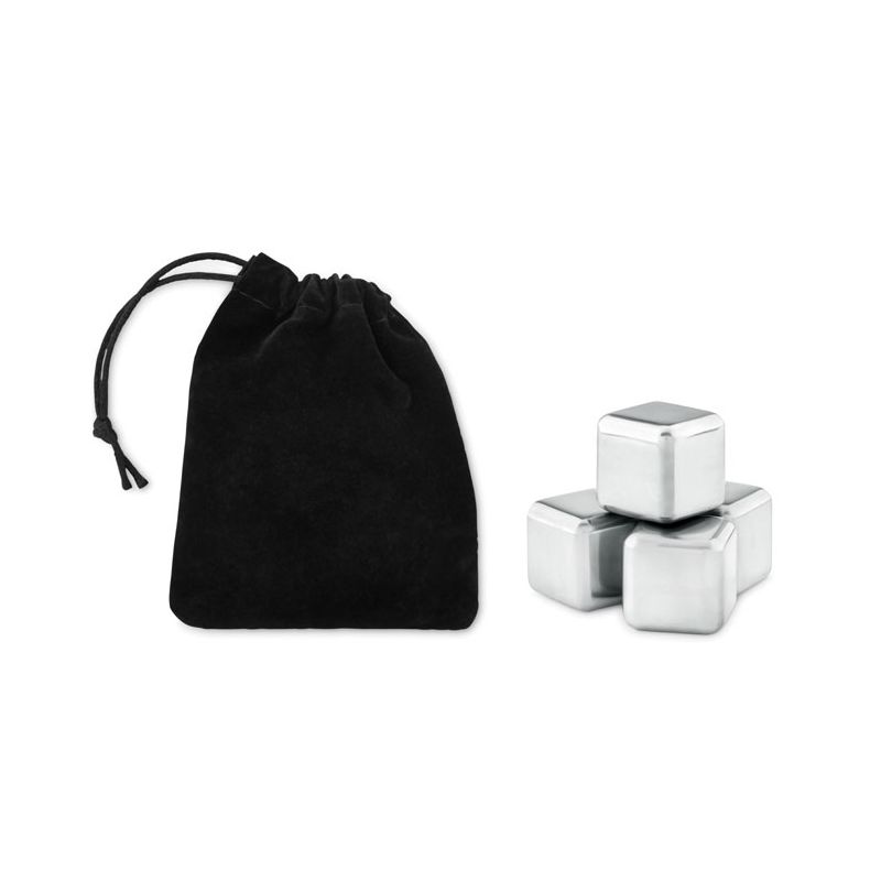 Set of 4 ice cubes in a bag