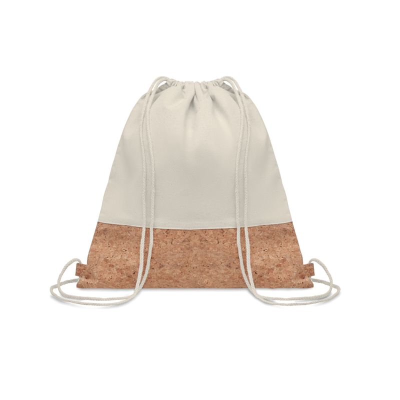 Cork drawstring bag
