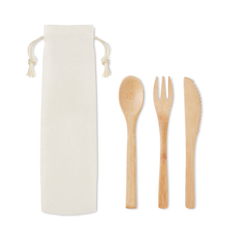 Bamboo cutlery set