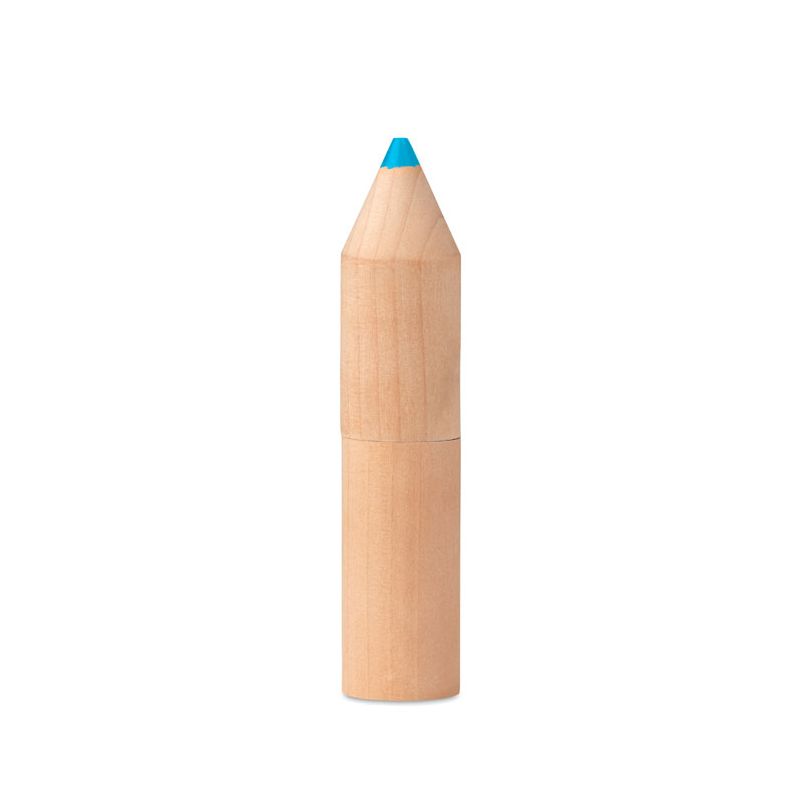 Set of 6 pencils in wooden box