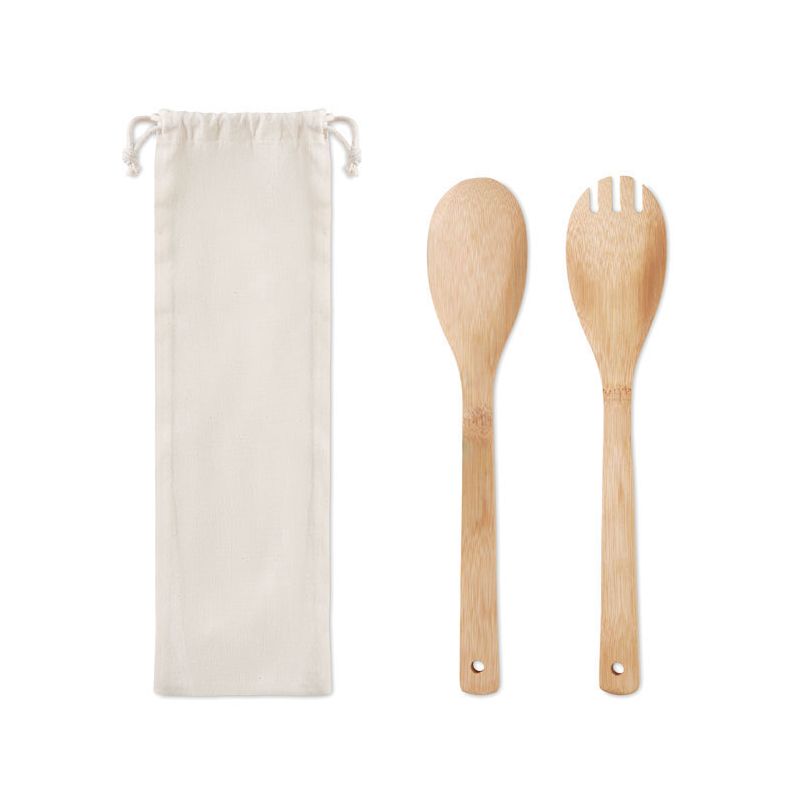 Bamboo utensil set
