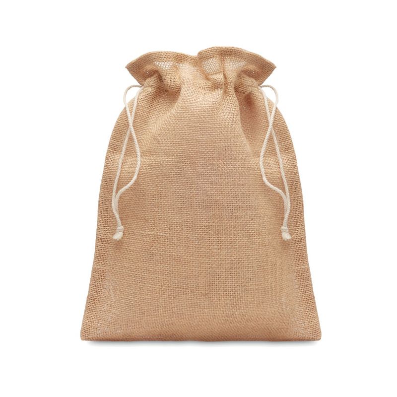 Small jute gift bag 14x22cm