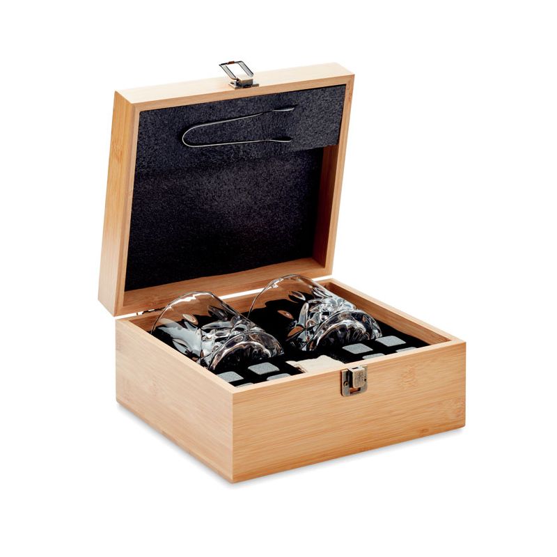 Whisky Set in Bamboo Box