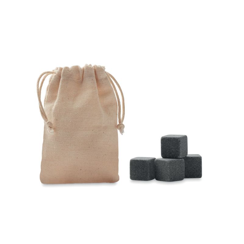 4 ice cubes in a bag