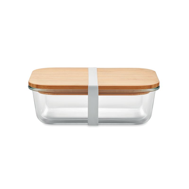 Glass lunchbox with bamboo lid