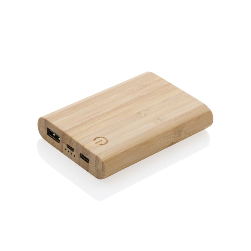 5,000 mAh bamboo power bank
