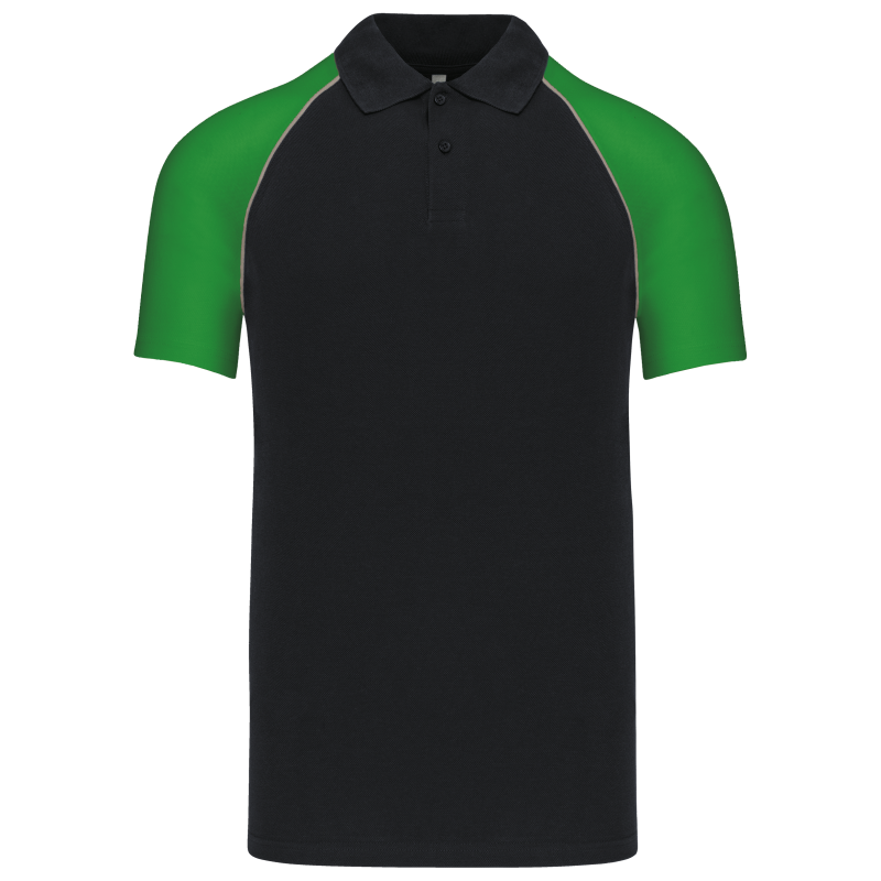 Men’s colour-block baseball polo