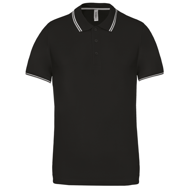 Short-sleeve piqué polo shirt