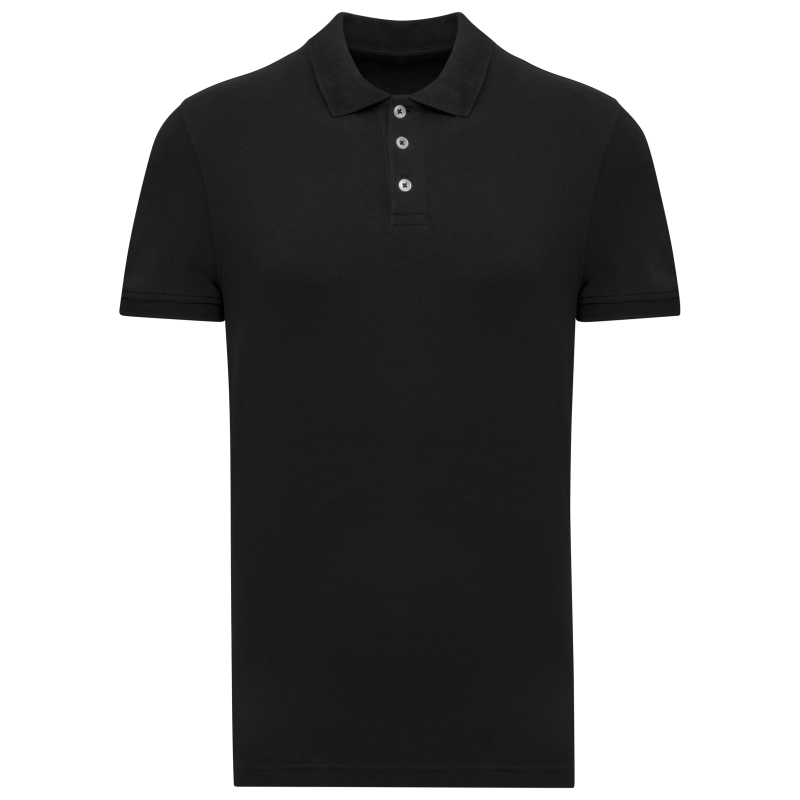 Men's short-sleeve piqué knit polo shirt